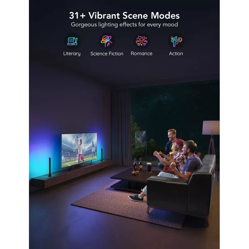 Govee H6046 barre luminose per TV | illuminazione LED | RGBIC, WLAN 2.4GHz, Bluetooth