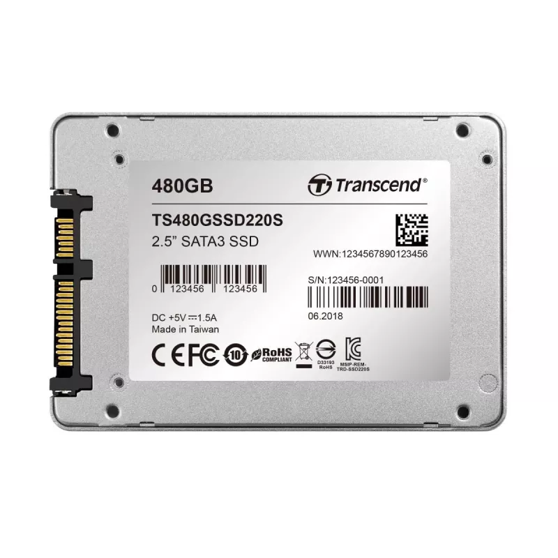 SSD Transcend 480 GB 2,5 pollici SATA III TS480GSSD220S