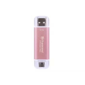 SSD portatile Transcend Esd310p 2TB USB Type-A / USB Type-C rosa