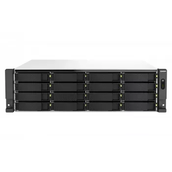 QNAP TS-H2287XU-RP NAS Rack (3U) Intel Xeon E E-2378 64 GB DDR4 0 TB QuTS hero Black, bianco