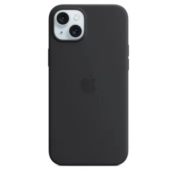 Cover Apple iPhone 15 Plus Silicone Case compatibile MagSafe nero