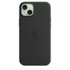 Cover Apple iPhone 15 Plus Silicone Case compatibile MagSafe nero