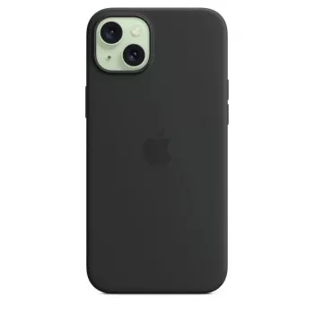 Cover Apple iPhone 15 Plus Silicone Case compatibile MagSafe nero