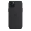 Cover Apple iPhone 15 Plus Silicone Case compatibile MagSafe nero