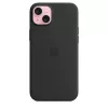 Cover Apple iPhone 15 Plus Silicone Case compatibile MagSafe nero