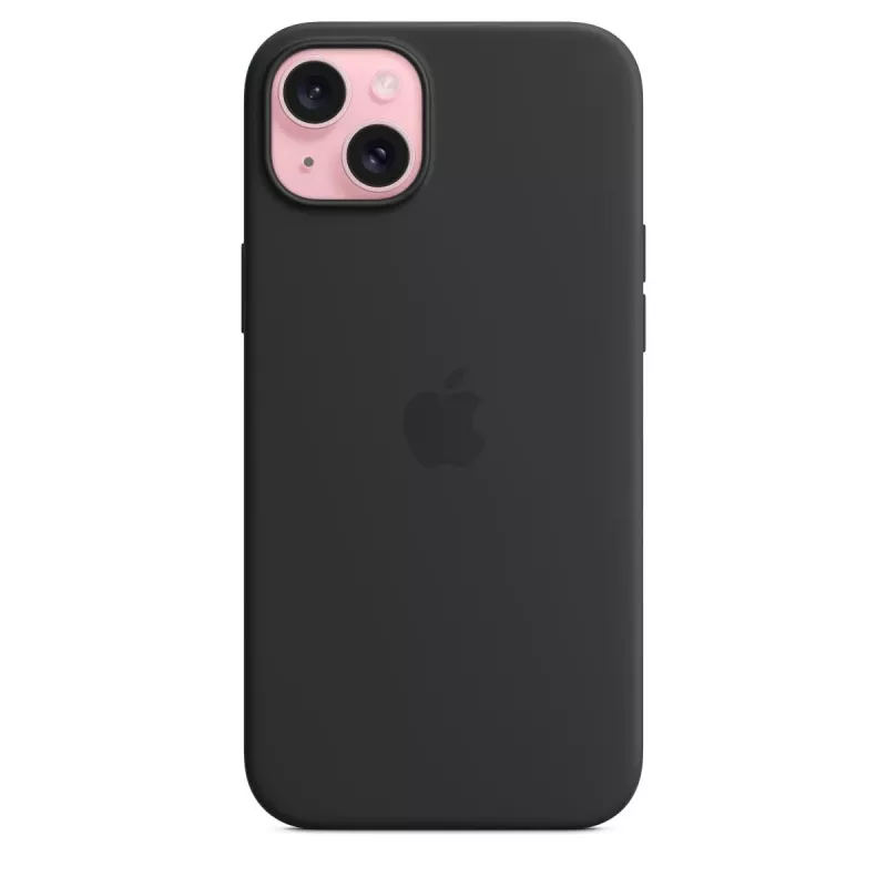 Cover Apple iPhone 15 Plus Silicone Case compatibile MagSafe nero