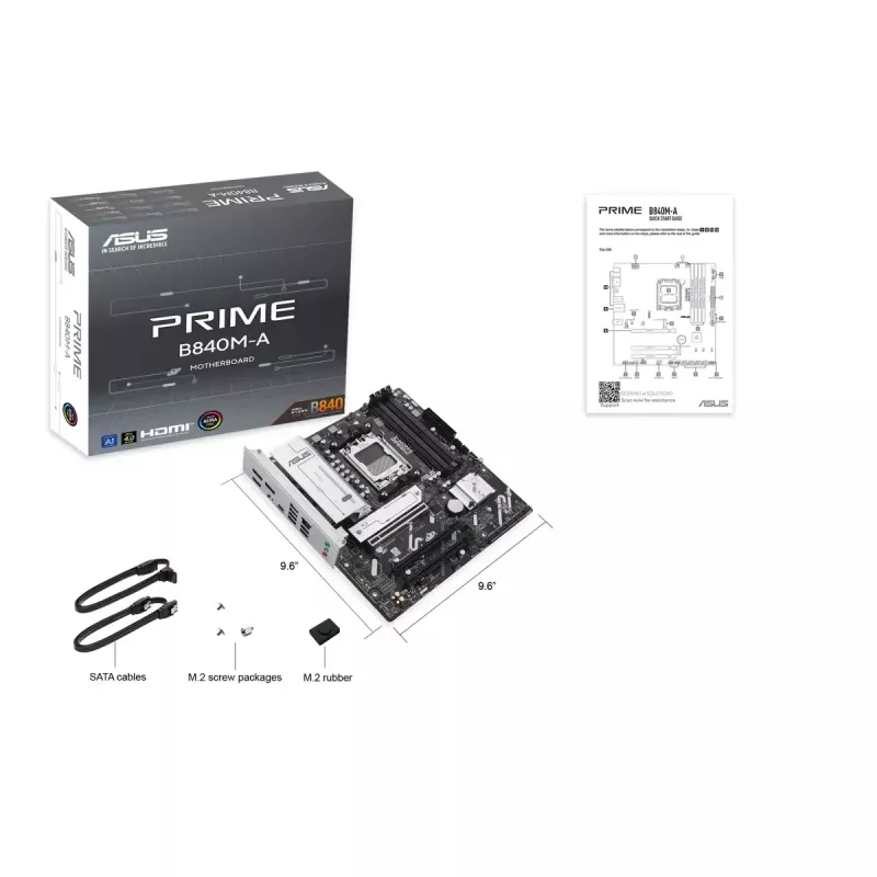 Scheda madre ASUS PRIME B840M-A-CSM AMD B840 socket AM5 micro ATX