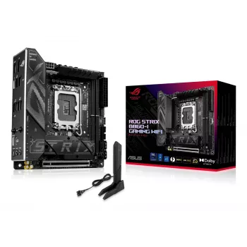 Scheda madre ASUS ROG STRIX B860-I GAMING WIFI — Intel B860, LGA 1851, mini ITX, 2× DDR5 DIMM (fino a 128 GB), Wi-Fi 7, 2.5Gb LAN