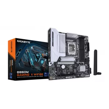 Scheda madre GIGABYTE B860M GAMING X WIFI6E - CPU Intel Core Ultra Series, VRM 8+1+2+2 fasi, fino a 9200MHz DDR5, 1xPCIe 5.0 + 1xPCIe 4.0 M.2, 2.5GbE LAN, WIFI 6E, USB 4