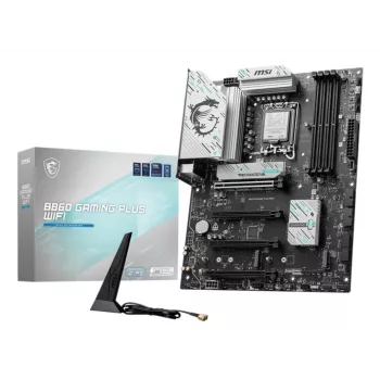 Scheda madre MSI B860 GAMING PLUS WIFI — Intel B860, LGA 1851, ATX, DDR5, 4x DIMM, 3x M.2, Wi-Fi 7, 5GbE