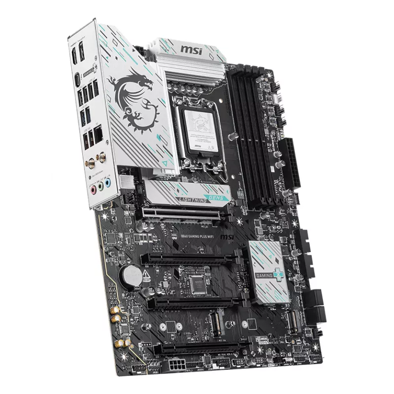 Scheda madre MSI B860 GAMING PLUS WIFI — Intel B860, LGA 1851, ATX, DDR5, 4x DIMM, 3x M.2, Wi-Fi 7, 5GbE