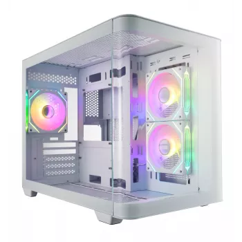 FSP S380-WA Case Mini Tower mITX, mATX bianco ARGB