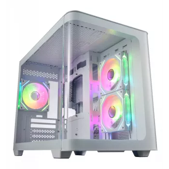 FSP S380-WA Case Mini Tower mITX, mATX bianco ARGB