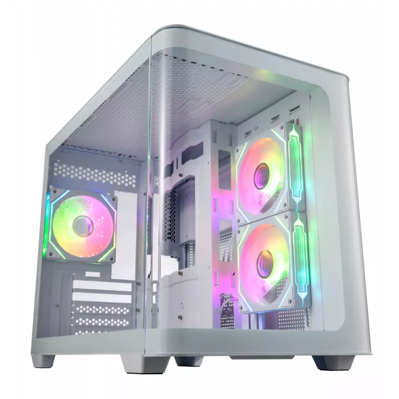 FSP S380-WA Case Mini Tower mITX, mATX bianco ARGB