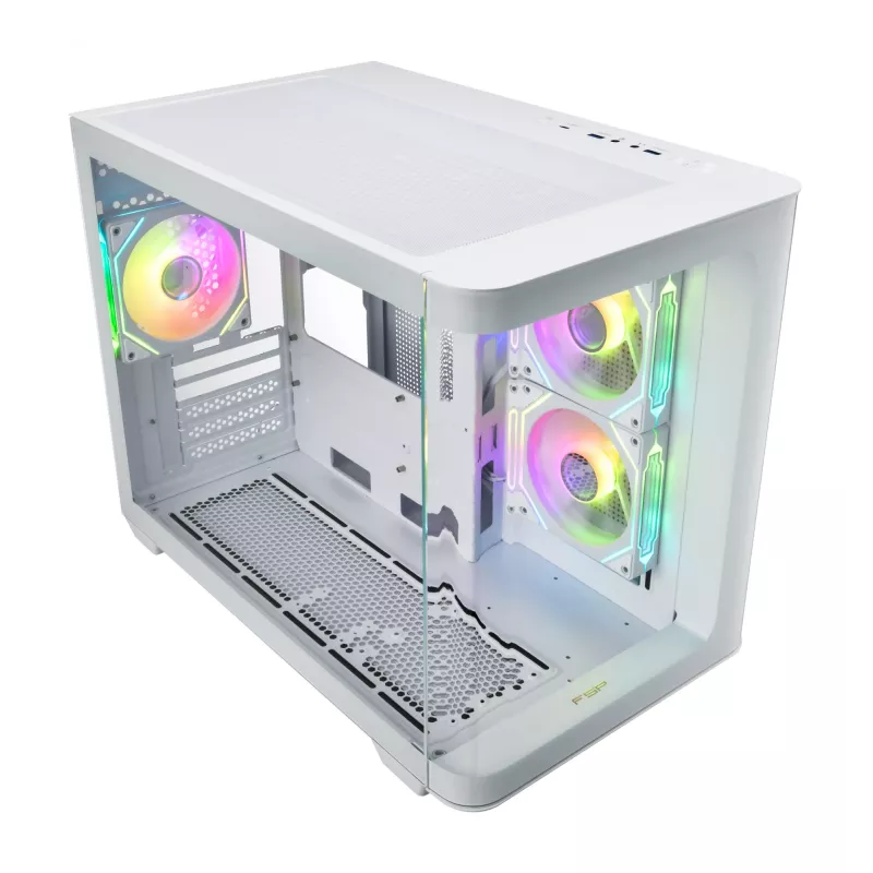 FSP S380-WA Case Mini Tower mITX, mATX bianco ARGB