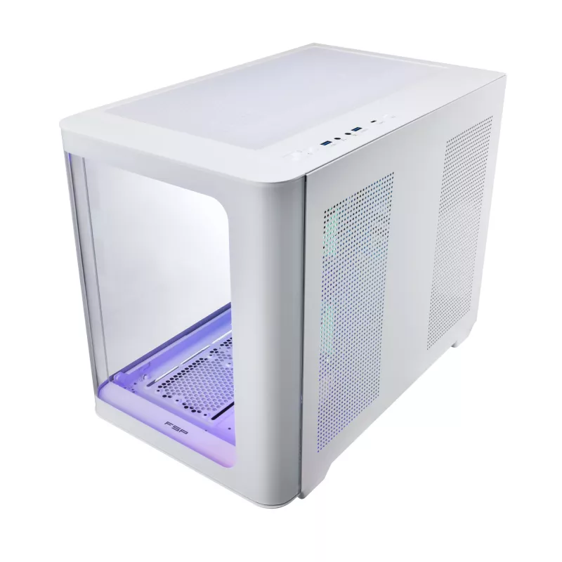 FSP S380-WA Case Mini Tower mITX, mATX bianco ARGB