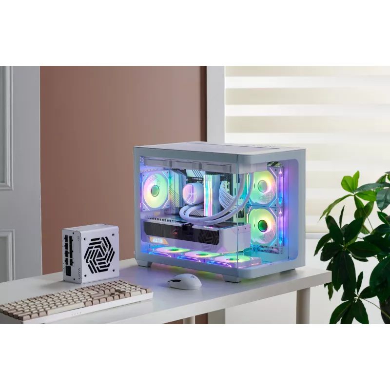 FSP S380-WA Case Mini Tower mITX, mATX bianco ARGB