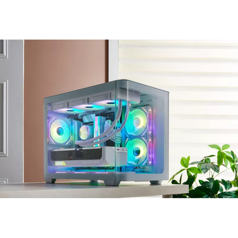 FSP S380-WA Case Mini Tower mITX, mATX bianco ARGB