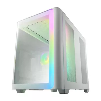 FSP M580-WA Case Midi Tower mITX, mATX bianco ARGB, Midi Tower, PC, bianco, ATX, micro ATX, Mini-ITX, vetro, SPCC, Gaming