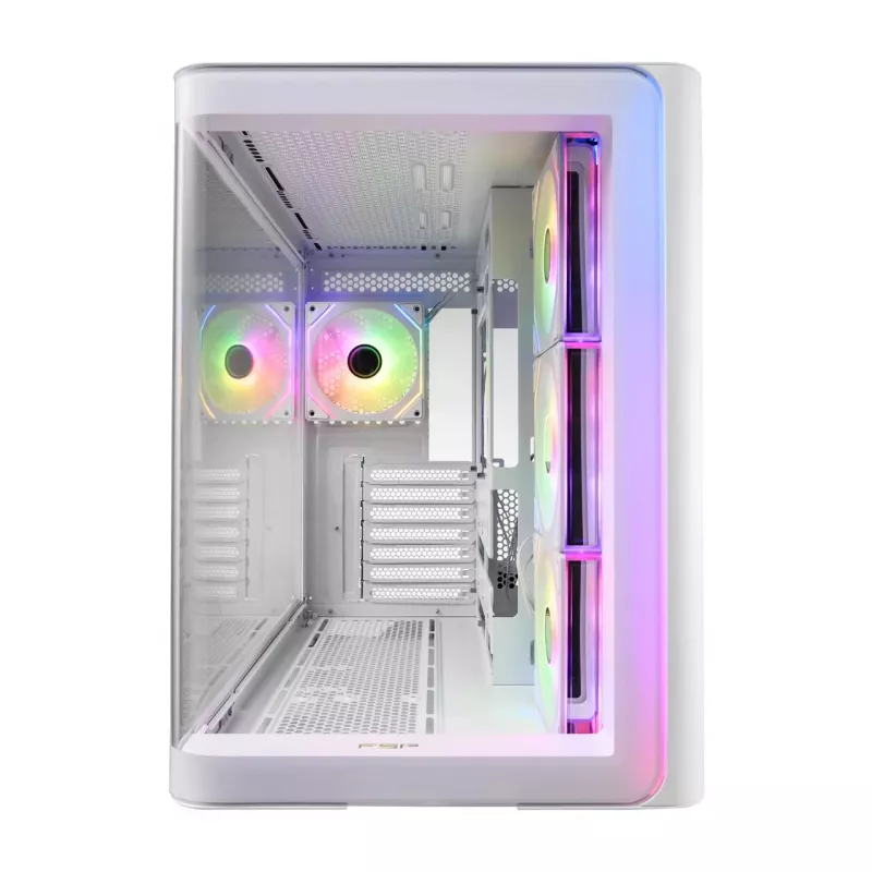FSP M580-WA Case Midi Tower mITX, mATX bianco ARGB, Midi Tower, PC, bianco, ATX, micro ATX, Mini-ITX, vetro, SPCC, Gaming