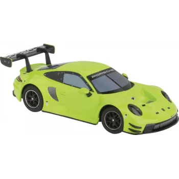 Modello auto sportiva Carrera Porsche 911 GT3 R verde Acid 8 anni