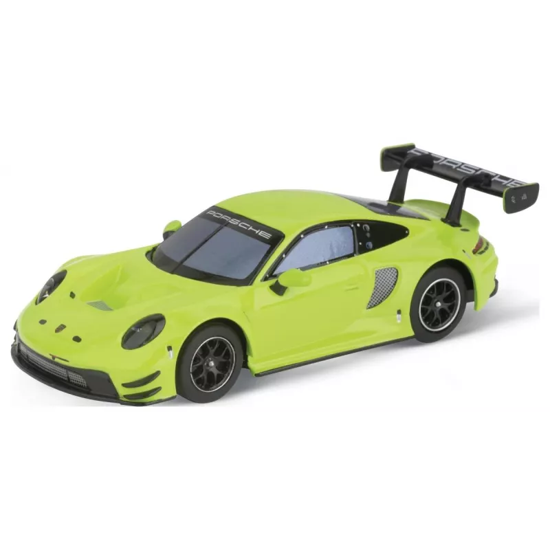 Modello auto sportiva Carrera Porsche 911 GT3 R verde Acid 8 anni