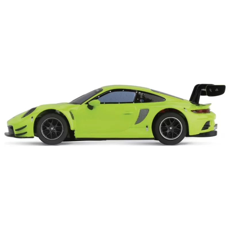 Modello auto sportiva Carrera Porsche 911 GT3 R verde Acid 8 anni