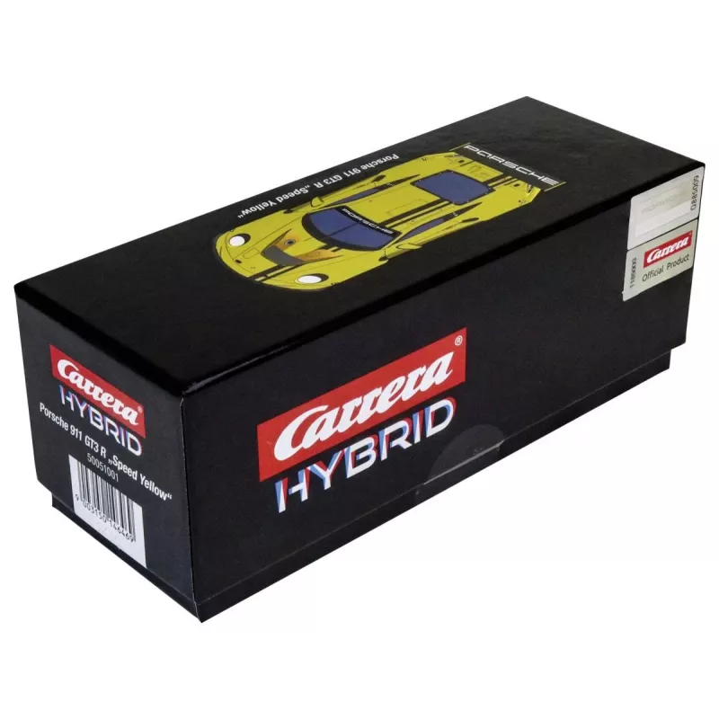 Modello auto sportiva Carrera Porsche 911 GT3 R giallo Speed 8 anni