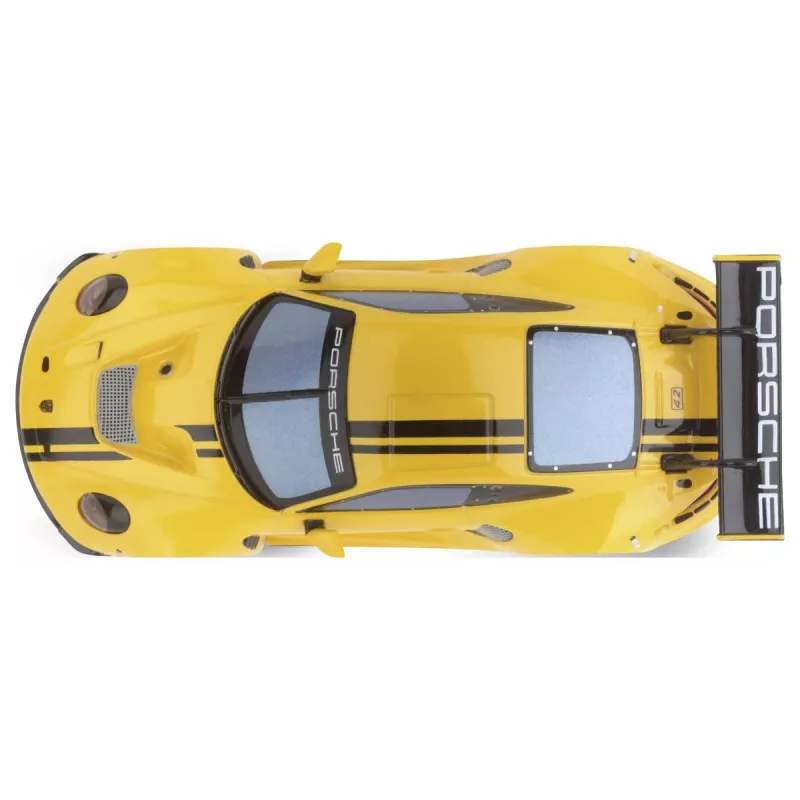 Modello auto sportiva Carrera Porsche 911 GT3 R giallo Speed 8 anni
