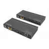 DIGITUS HDBaseT KVM Extender Set. 150m 4K/60Hz. USB 2.0. PoC. IR. nero