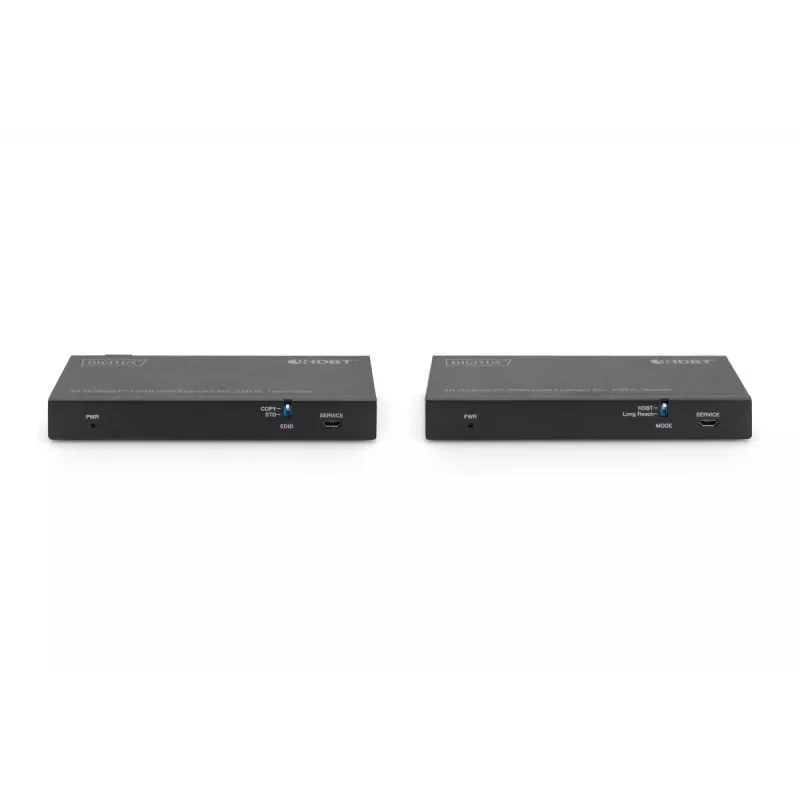DIGITUS HDBaseT KVM Extender Set. 150m 4K/60Hz. USB 2.0. PoC. IR. nero