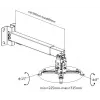 Supporto da soffitto/parete per proiettore Equip 650703