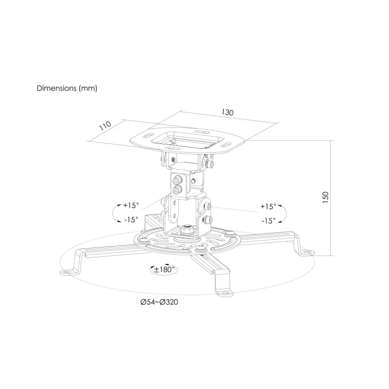 Supporto da soffitto Equip 650705