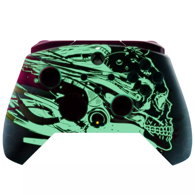 PDP REMATCH GLOW Advanced controller cablato Android Dreams, luminoso al buio, per Xbox Series X|S, Xbox One, PC, USB-C, cavo da 2,43 m, multicolore