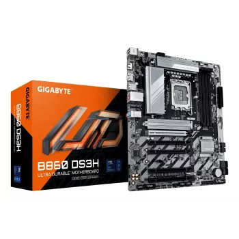 Scheda madre GIGABYTE B860 DS3H – supporta CPU Intel Core Ultra, VRM 8+1+2+2 fasi, fino a 9066 MHz DDR5, 1x PCIe 5.0 + 1x PCIe 4.0 M.2, LAN 2,5 GbE, USB 3.2 Gen 2x2