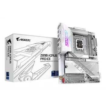Scheda madre GIGABYTE Z890 AORUS PRO ICE — Intel Z890, LGA 1851, ATX, DDR5, 4x DIMM, 4x M.2, LAN 2.5Gb, Wi‑Fi