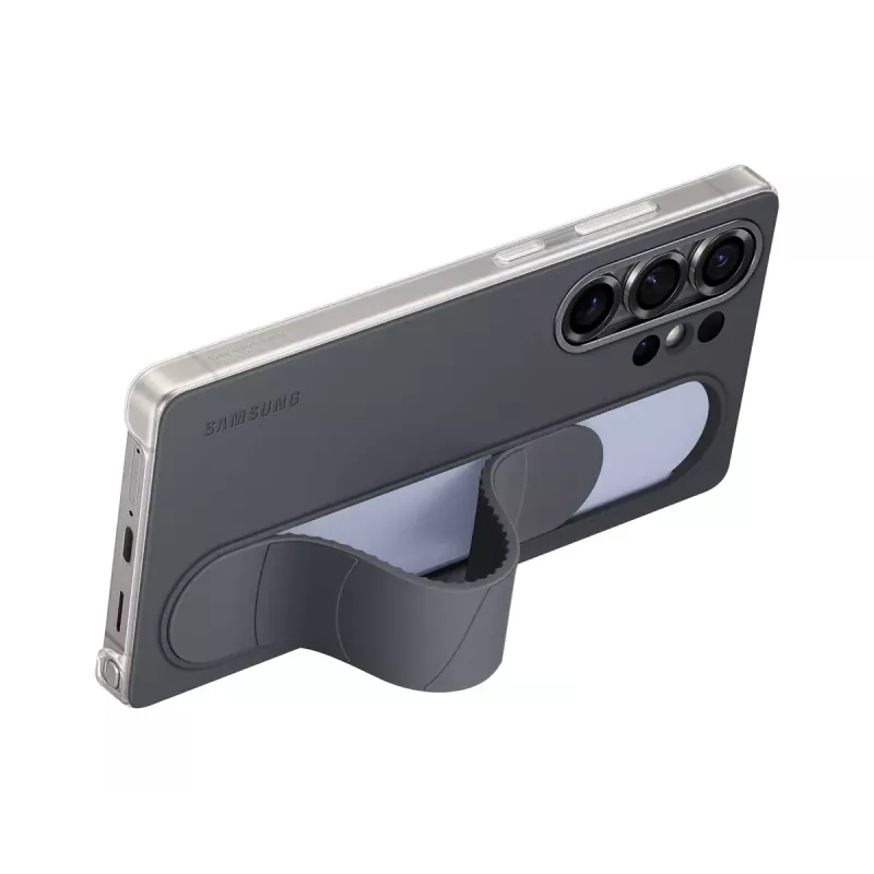 Samsung EF-GS938CBEGWW Standing Grip custodia per Galaxy S25 Ultra, silicone, nera