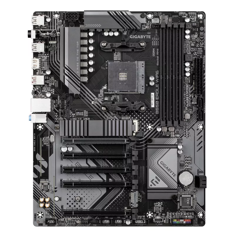Scheda madre GIGABYTE B550 EAGLE WIFI6 ATX, AMD B550, Socket AM4, DDR4, 4x DIMM, 2x M.2, Wi‑Fi 6, Bluetooth 5.3