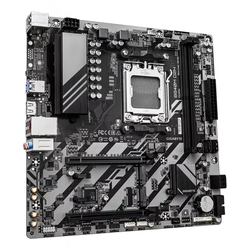 Scheda madre GIGABYTE B840M D2H, AMD Ryzen 9000, Socket AM5, Micro ATX