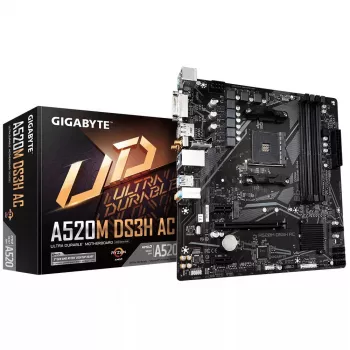Scheda madre GIGABYTE A520M DS3H AC, A520, AM4, Micro ATX