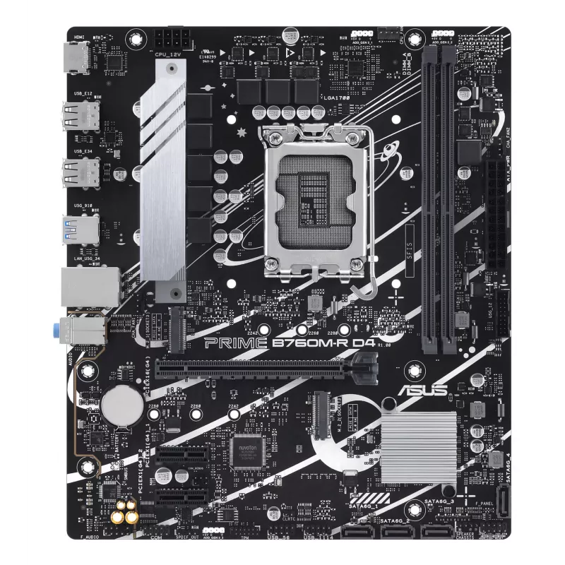 Scheda madre ASUS PRIME B760M-R D4 Intel B760 LGA 1700 micro ATX