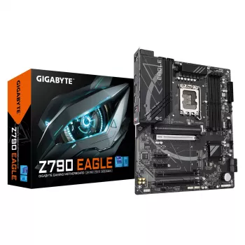 GIGABYTE Z790 EAGLE Scheda madre - Supporta CPU Intel Core di 14ª generazione, VRM 12+1+1 fasi, fino a 7600 MHz DDR5 (OC), 3x PCIe 4.0 M.2, 2,5 GbE LAN, USB 3.2 Gen 2