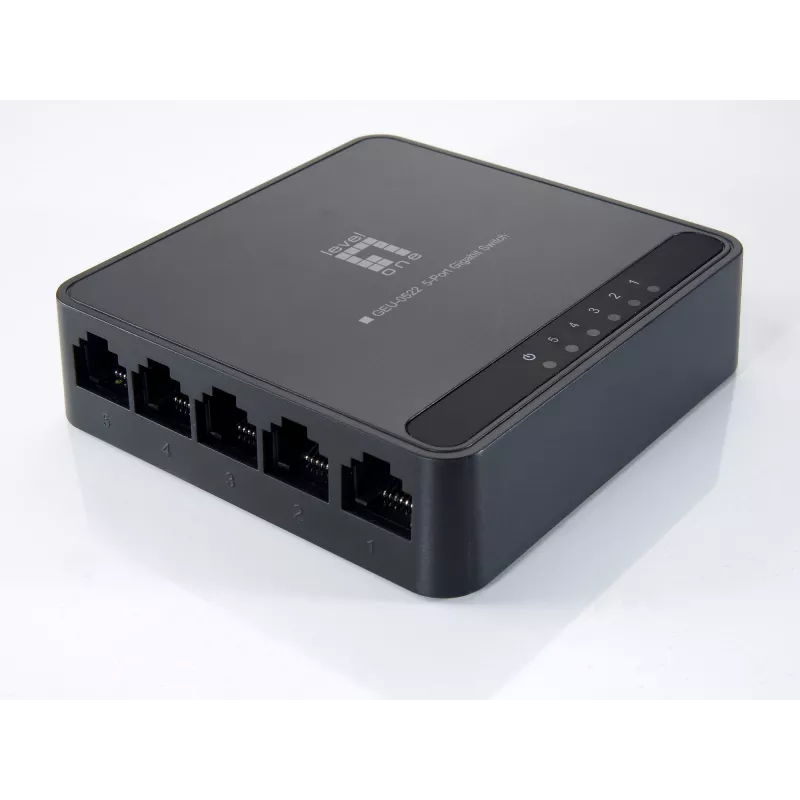 LevelOne Switch 5 porte Gigabit, Gigabit Ethernet (10/100/1000), full duplex