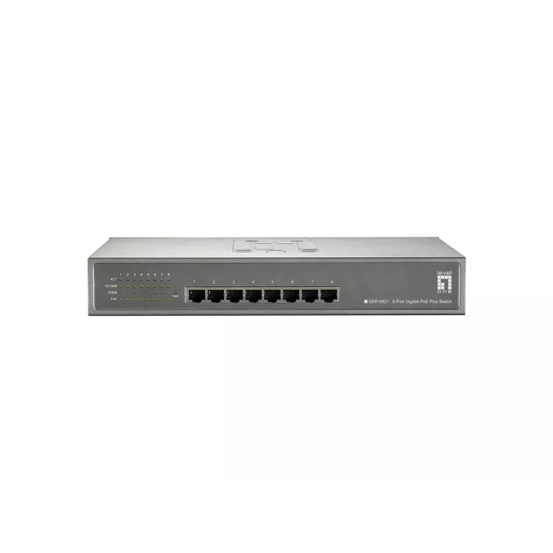 LevelOne Switch Gigabit PoE 8 porte, 802.3at/af PoE, 123,2 W