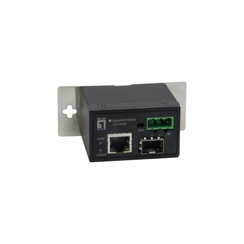 Convertitore di media industriale Fast Ethernet LevelOne da RJ45 a SFP, da -40 °C a 75 °C