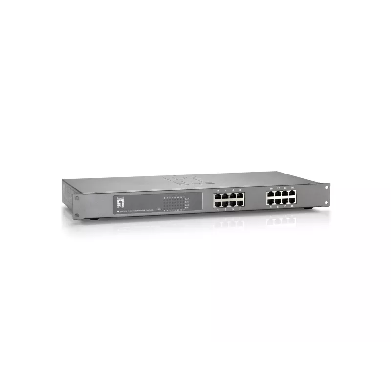 LevelOne switch Fast Ethernet PoE 16 porte, 802.3at/af PoE, 120W