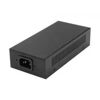 Iniettore PoE Gigabit LevelOne, 60 W, PoE 802.3at/af, Gigabit Ethernet, 10,100,1000 Mbit/s, IEEE 802.3af, IEEE 802.3at, IEEE 802.3bt, nero, alimentazione, 60 W
