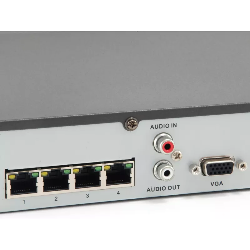 Videoregistratore di rete PoE 4 canali LevelOne GEMINI, 4 uscite PoE, H.265