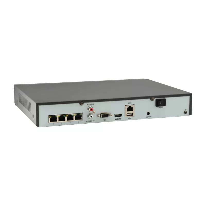 Videoregistratore di rete PoE 4 canali LevelOne GEMINI, 4 uscite PoE, H.265