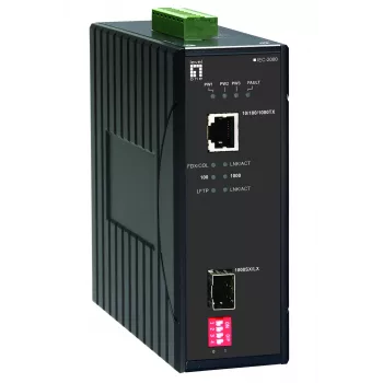 Convertitore di media industriale Gigabit LevelOne da RJ45 a SFP, da -40 °C a 75 °C